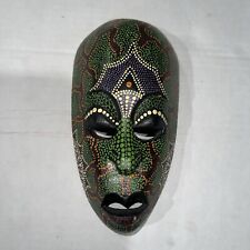 Beautiful Hand Carved & Hand Painted Indonesian Batik Wooden Mask picture
