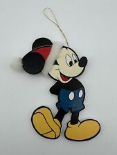 Kurt Adler MICKEY MOUSE Vintage Disney 1985 Wooden Wood Christmas Ornament picture