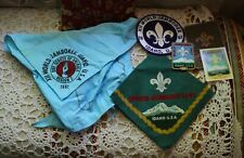 VIntage 1967 BSA Lot Idaho World Jamboree -2 Scarves - 3 patches 1 Decal picture
