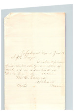 1885 Handwritten Letter M C Leland Topsham ME Maine History Family Genealogy picture