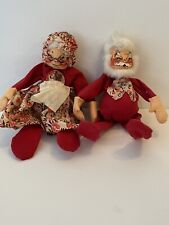 Vintage Annalee Mr. & Mrs. Santa Claus Dolls 1971 Christmas - Holiday picture