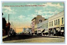 c1910's Yakima Avenue Looking West Stores North Yakima Washington WA Postcard picture