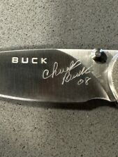 Chuck Buck Autographed Buck Nobleman Model 327 Folding Knife -  NIB Unused picture