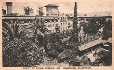 Vintage Postcard 1926 Aerial View Court Birds Mission Inn Riverside Calofornia picture