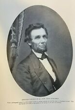 1896 Vintage Magazine Illustration Abraham Lincoln in 1861 picture