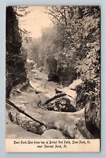 Starved Rock IL-Illinois Deer Park Glen Top Bridal Veil Falls Vintage Postcard picture
