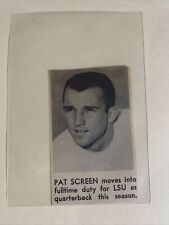Pat Screen LSU Tigers Louisiana State 1963 S&S Football Pictorial CO Panel picture
