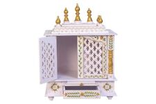 Worship Holy Engraving Royal Solid Natural White Colored Wooden Temple Handmade picture