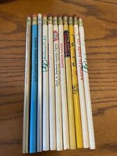 11 Vintage Lead Pencil Advertising Unsharpened Mixed Lot 50s 60s Evansville IN picture