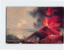 Postcard Vesuvius in Eruption Naples Italy picture