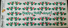 SUZY'S ZOO - HAPPY HOLLYDAYS SCRAPBOOK CHRISTMAS BORDER STICKERS #90010 picture