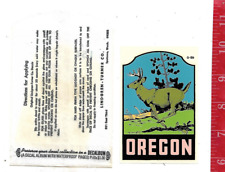 Vintage water decal Oregon running deer  Lindgren -Turner Co. picture