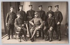 WWI RPPC German Soldiers Studio Portrait Great Image Postcard picture