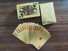 2 Decks Luxury 24K Gold Foil Poker Playing Cards Waterproof Plastic Set Gift picture