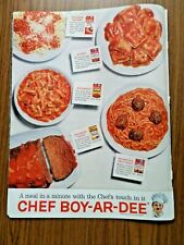 1961 Chef Boy Ar Dee Ad  Spaghetti & Meat Balls Ravioli Beefaroni Sauces picture