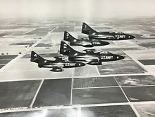 1954 Official Navy Real Photo Blue Angels in Flight Formation Jets Aerial View picture