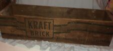 Vintage Kraft Process Cheese Brick Wood Wooden Box 5 lb Crate 13.25” X 3.25” picture
