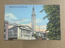 Postcard Springfield MA Massachusetts Municipal Group Buildings Tower Vintage PC picture