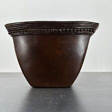 Vintage Bronze Vase Unsigned Hammered bronze Very Heavy picture