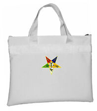 White OES Tote Bag for Order of the Eastern Star - Colorful Classic Cut Out Logo picture