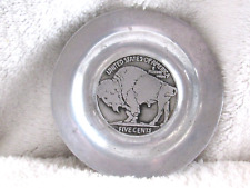 Vintage PEWTAREX Colonial York Pa. Pewter Buffalo Nickel Collectors Plate picture