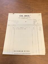 Rare - Uhl Bros. 1916 Invoice Receipt San Francisco California  picture
