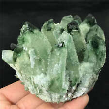 420g Natural green Quartz Cluster Quartz Crystal Point Specimen Reiki Heal Decor picture