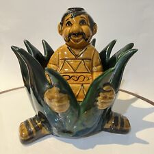 VINTAGE AGAVE PLANT MEXICAN MAN TEQUILA DECORATIVE DECANTER RARE picture