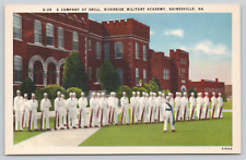 Postcard Gainesville, Georgia, Company at Drill, Riverside Military Academy A564 picture