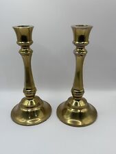 Pair Solid Brass Pillar  Hallmark Candlesticks 8