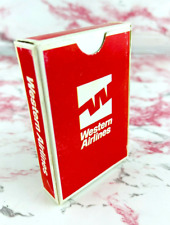 Vintage Western Airlines Playing Cards - New in Box Rare Collectible Memorabilia picture