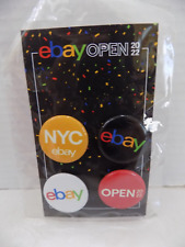 eBay Open 2022 Pinback Buttons Set of 4 w/ NYC New York City HTF NOS Sealed picture