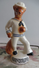 Jim Beam Bottle Club 1980 Navy Sailor Fox Figurine 10th Convention Norfolk Va. picture