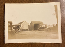 Vintage 1920s Old Cars Driveway Home House Garages Barns Real Photo P10m1 picture