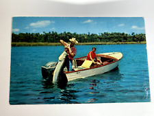 VINTAGE Fishing off the Florida Coast Postcard Posted 1956 | P666 picture