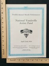 Rare Original VTG 1928 National Vaudeville Artists Clubhouse NYC Ad Art Print picture