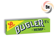 5x Packs Bugler Hemp 1 1/4 1.25 | 50 Papers Each | + 2 Free Rolling Tubes picture
