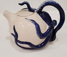 Octopus Teapot Ceramic Blue Decorative Kitchen Decor by Blue Sky  picture
