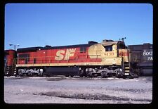 Original Slide - ATSF Santa Fe 8139 C30-7 Red & Yellow Houston TX 10-28-94 picture