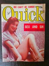 Quick magazine June 1957 pocket-size pin up Joyce Miles Lilly Christine VG picture