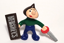 Vintage Hershey Chocolate Hershkins PVC Figure with hand-saw, Hong Kong picture