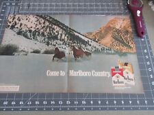 1972 Horses Mountains Marlboro Country Centerfold Cigarettes Vintage - Print Ad picture