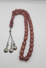 Antique Rosary Faturan German Amber Islamic Prayer 33 Beads Handmade Rare 93.5 g picture