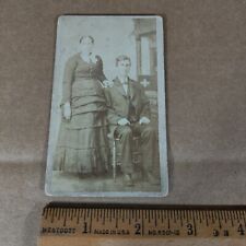 CDV Middle Aged Couple Victorian Man Seated Woman Standing Dimmore Carlisle Pa picture