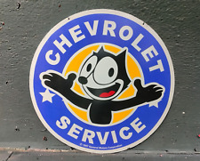 CHEVROLET SERVICE  PORCELAIN ENAMEL  SIGN  48 INCHES 4 FEET  DSP picture