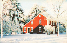 Sturbridge MA Massachusetts, Solomon Richardson House, Winter, Vintage Postcard picture
