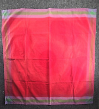 Vintage 60s Plaid Tablecloth 48x48 Square Everyday Red Purple Big Plaid Cotton picture