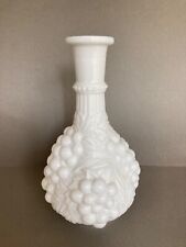 Vintage Imperial Milk Glass  Grapes & Leaves Decanter  - no stopper picture