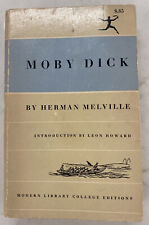 Vintage Moby Dick Herman Melville Book 1950 Modern Library Blue Cover VTG picture