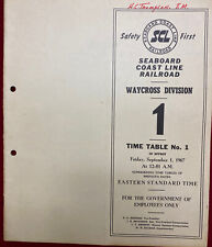 Vintage Seaboard Coast Line RR Employee Time Table picture